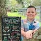 First Day of School Chalk Board Sign with 5 pack of Erasable Chalk Markers