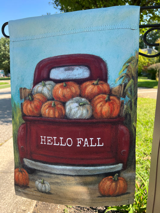 Hello Fall Garden Flag